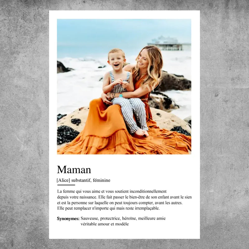 Poster personnalisé - Définition de maman