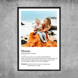 Poster personnalisé - Définition de maman