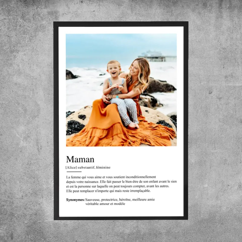 Poster personnalisé - Définition de maman