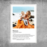 Poster personnalisé - Définition de maman
