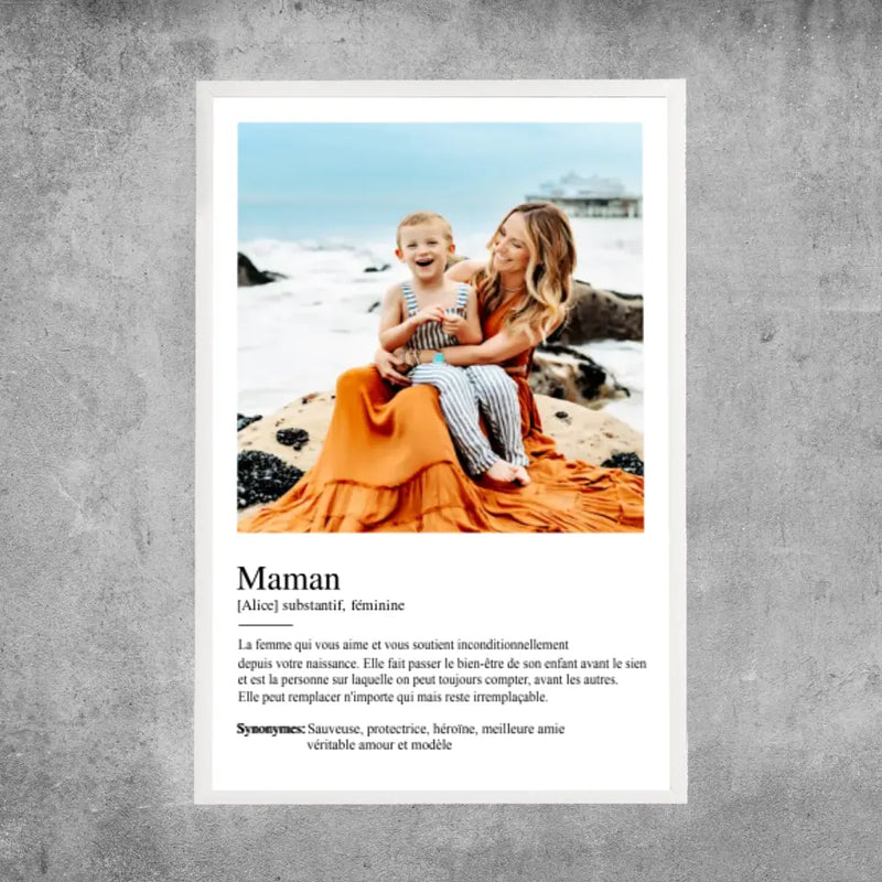 Poster personnalisé - Définition de maman