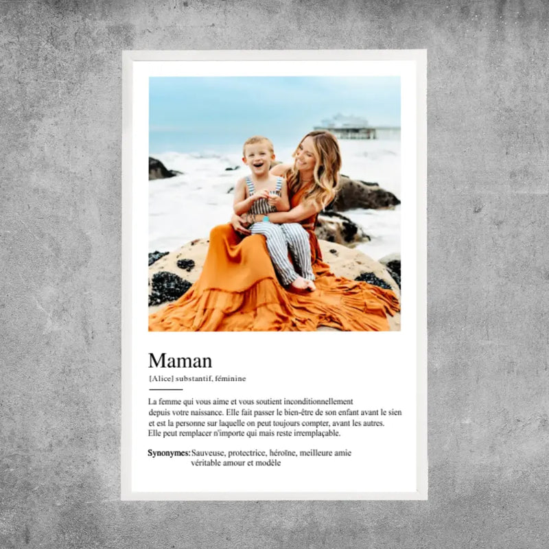Poster personnalisé - Définition de maman