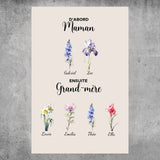 Poster personnalisé - D'abord Maman, Ensuite Grand-mère