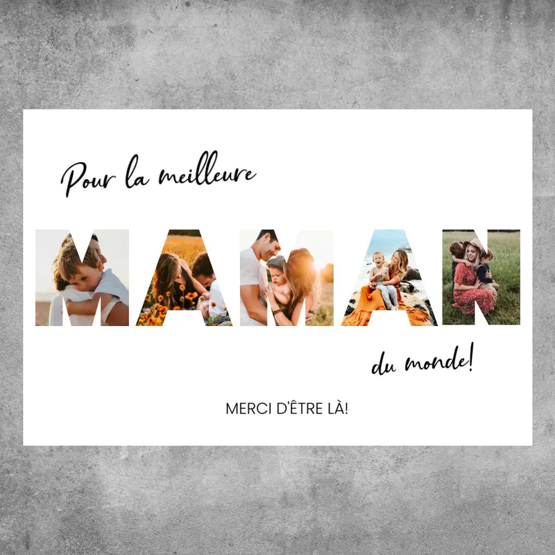 Poster personnalisé - Pour la meilleure maman du monde