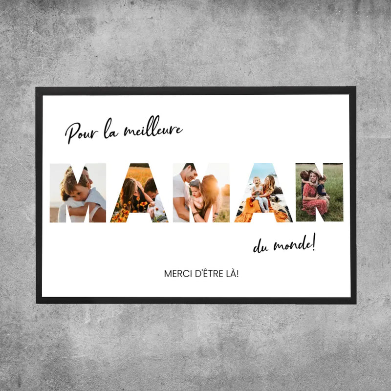 Poster personnalisé - Pour la meilleure maman du monde