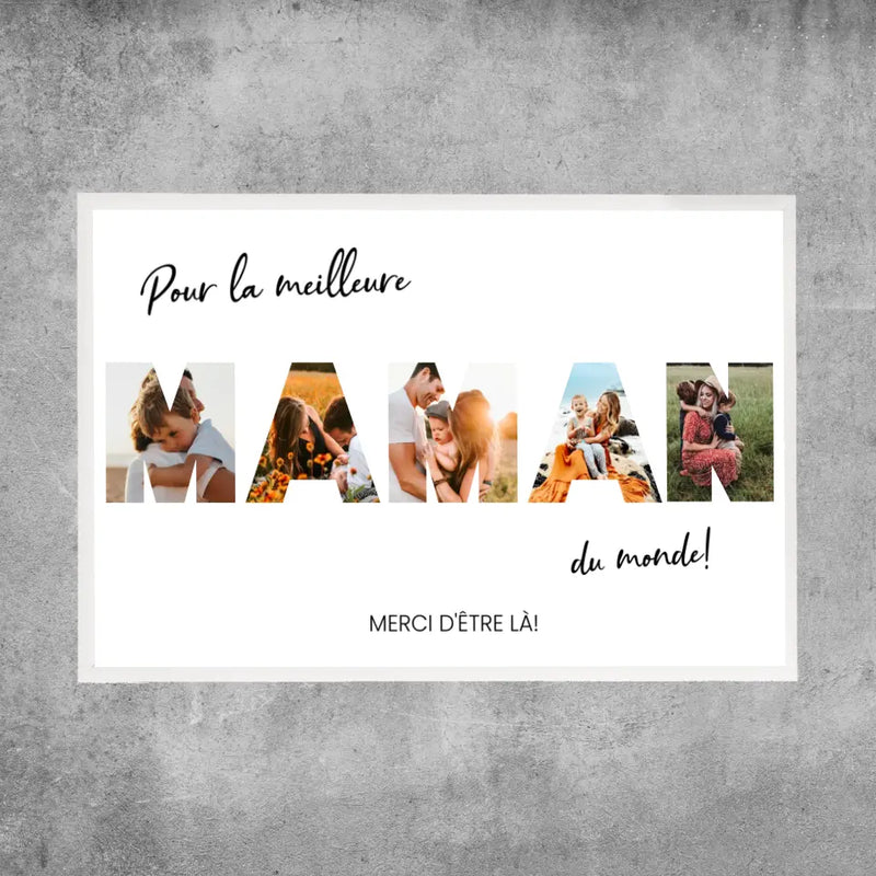 Poster personnalisé - Pour la meilleure maman du monde