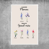 Poster personnalisé - D'abord Maman, Ensuite Grand-mère