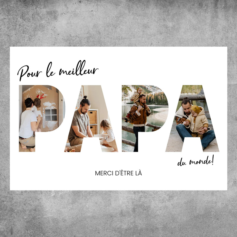 Poster personnalisé - Pour le meilleur papa du monde