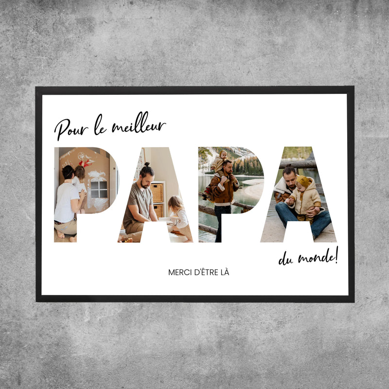 Poster personnalisé - Pour le meilleur papa du monde