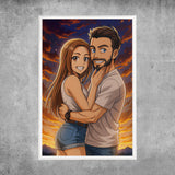 Poster personnalisé - Portrait style Anime